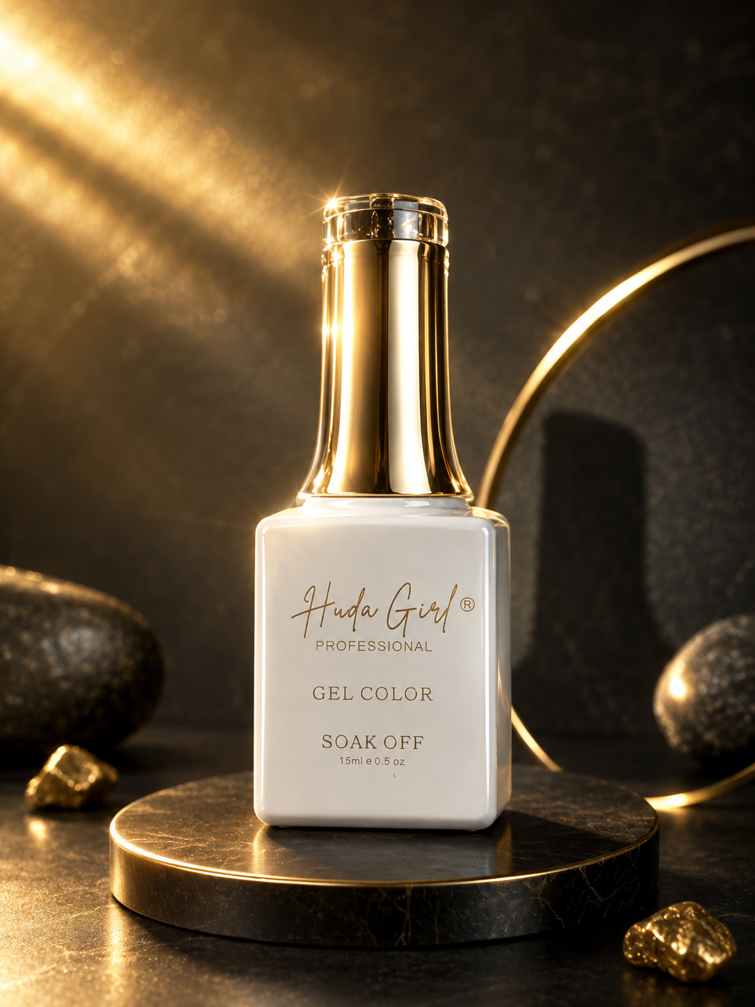 HUDA girl black gel polish