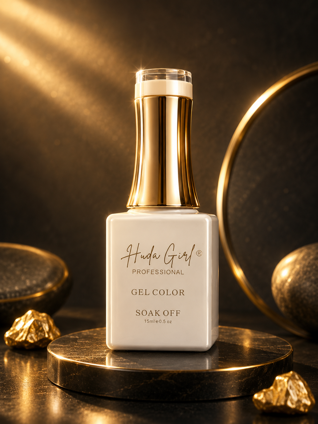HUDA girl white gel polish