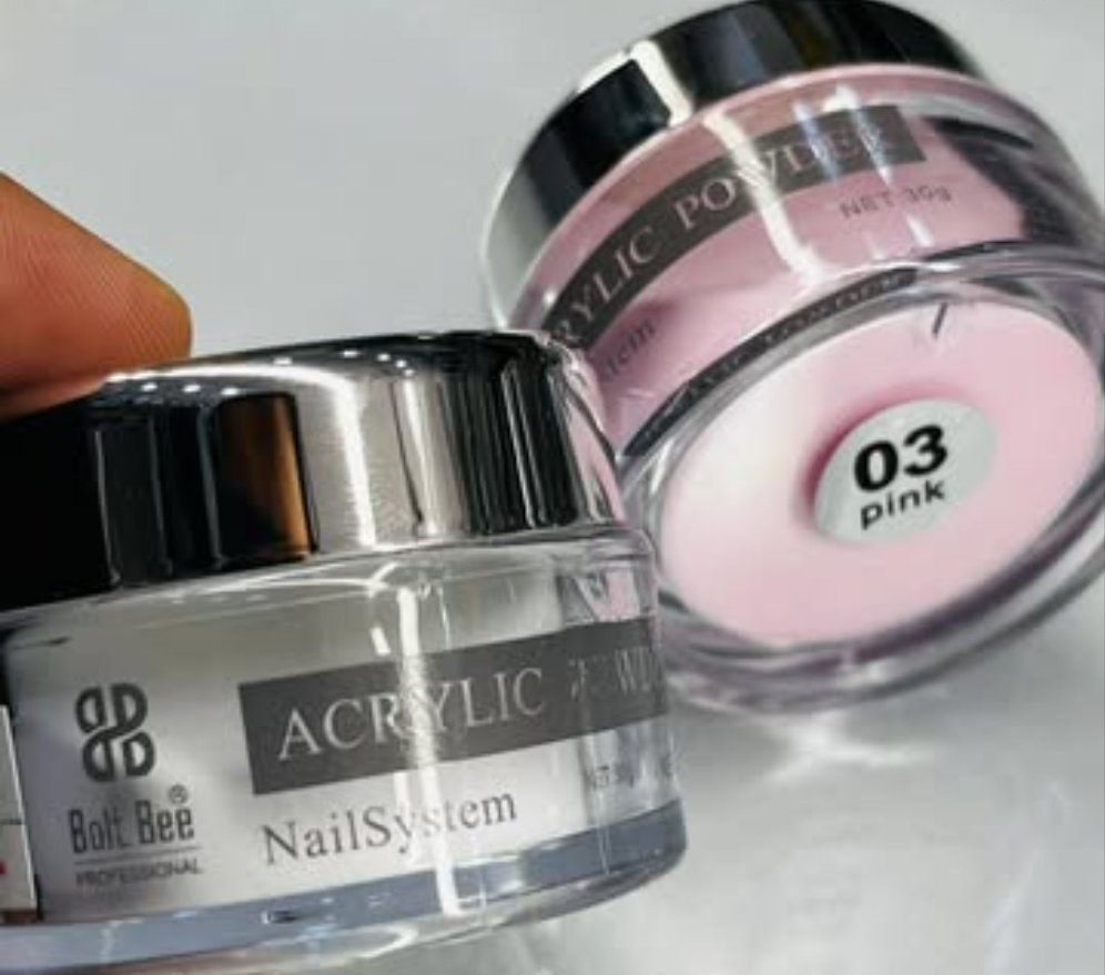 Bolt Bee Acrylic powder (30 g) (Pink,White, clear)