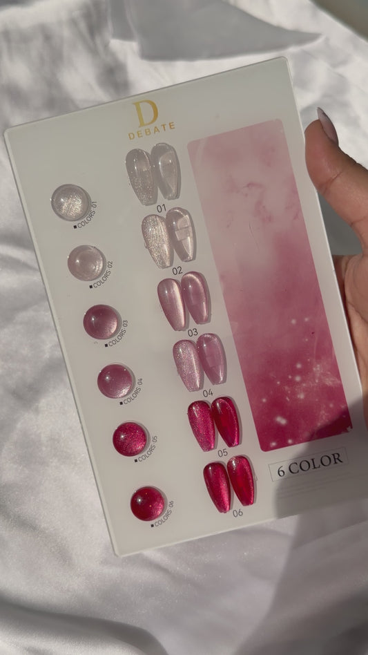 Cat eye set of 6 cherry