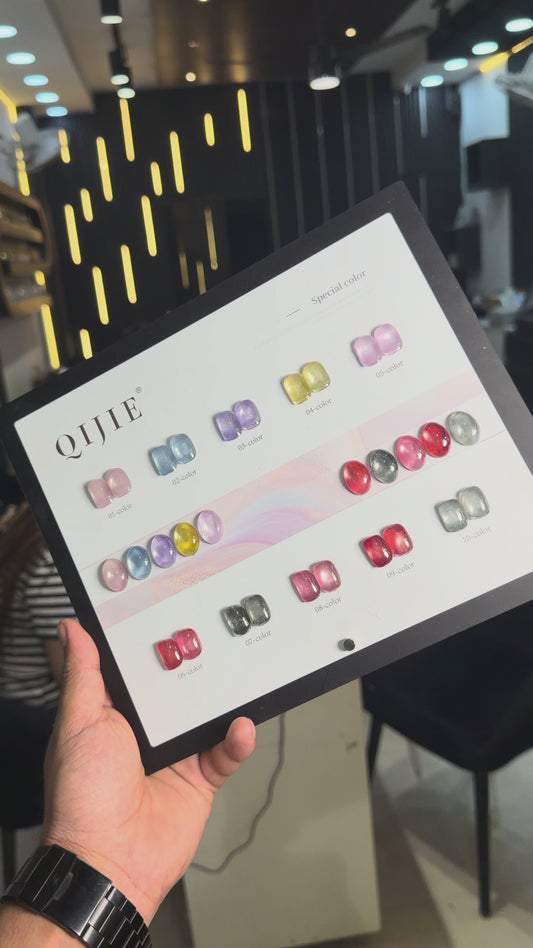 Qijie 10 pcs cat eye set