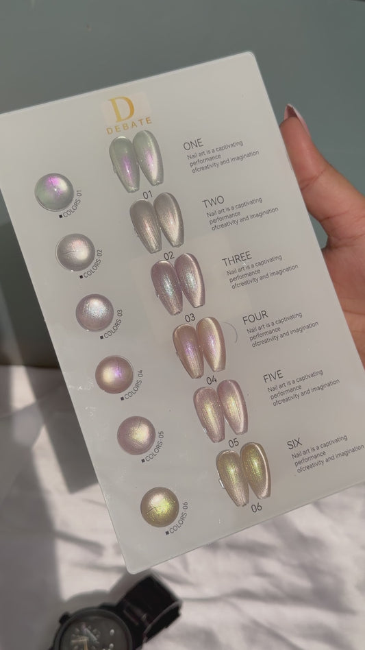 AA02 Pearl Crome + cat eye 2 in 1 set